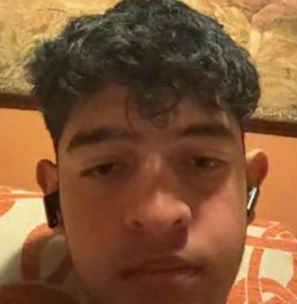 Student attending an online class